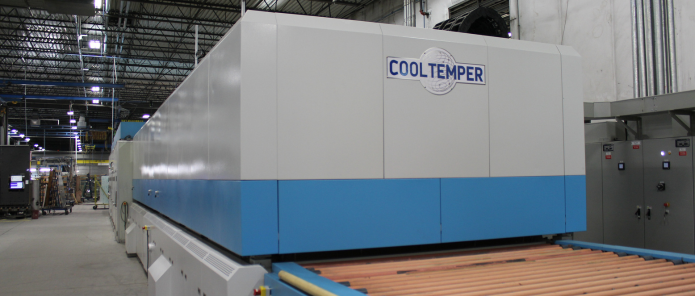 photo of tempered glass machine